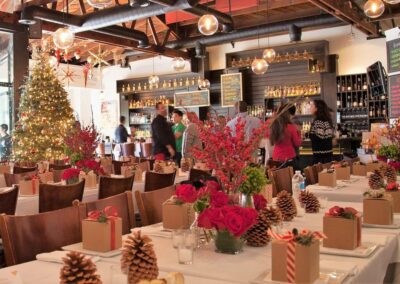 Picture of Setup for a Corporate Holiday Party Luncheon, 2014